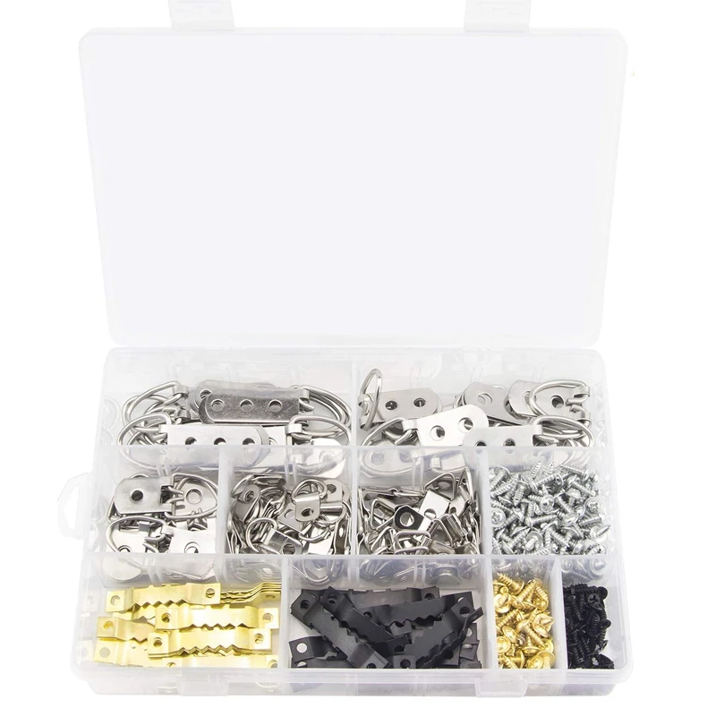 

ABSS-Picture Hangers,Painting Hanging Kit Picture Suspension Kit 500 Pieces Heavy Duty Multicolor Picture Hook With Screws For H