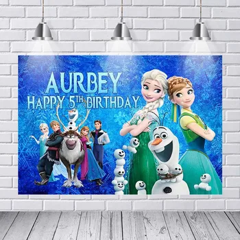 

Photography Background Frozen Queen with Friends Fairy Tale World Backdrop for Kids Birthday Photocall Boda Studio