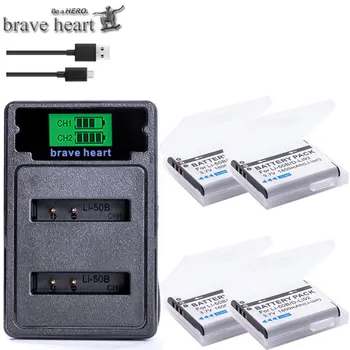 

li50b Li-50B LI50B li 50B Battery + lcd Charger for OLYMPUS SP 810 800UZ u6010 u6020 u9010 SZ14 SZ16 D755 u1010 SZ30 SZ20 XZ-1