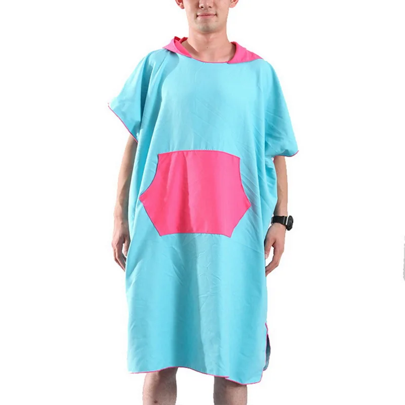 MJARTORIA взрослый костюм для дайвинга Сменные халаты пончо с капюшоном быстросохнущее полотенце с капюшоном быстросохнущее Впитывающее пот Впитывающее купальный Халат