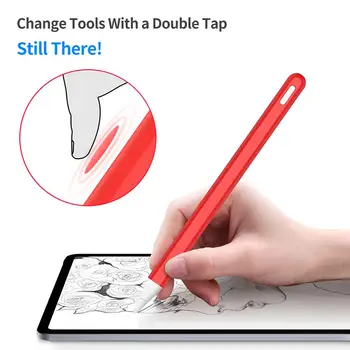 

Soft Silicone Compatible For Apples i-Pad Pencil Case Compatible For Tablet Touch Pen Stylus Protective Sleeve Cover Anti-lost