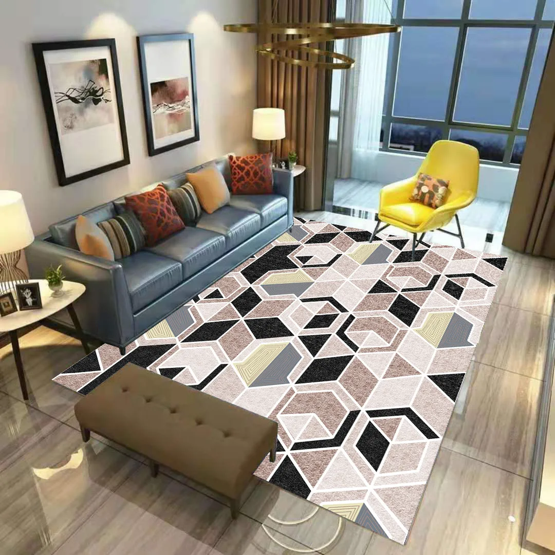 

Psychedelic Geometry carpet Square Anti-Skid Area Floor Mat 3D Rug Non-slip Mat Dining Room Living Room Soft Bedroom Carpet 03