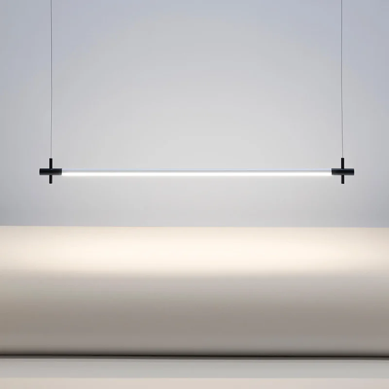 

Minimalist Designer Strip Pendant Lamp Restaurant Dining Room Pendant Lights Modern LED Strip Hanging Lamp Office Light Fixtures