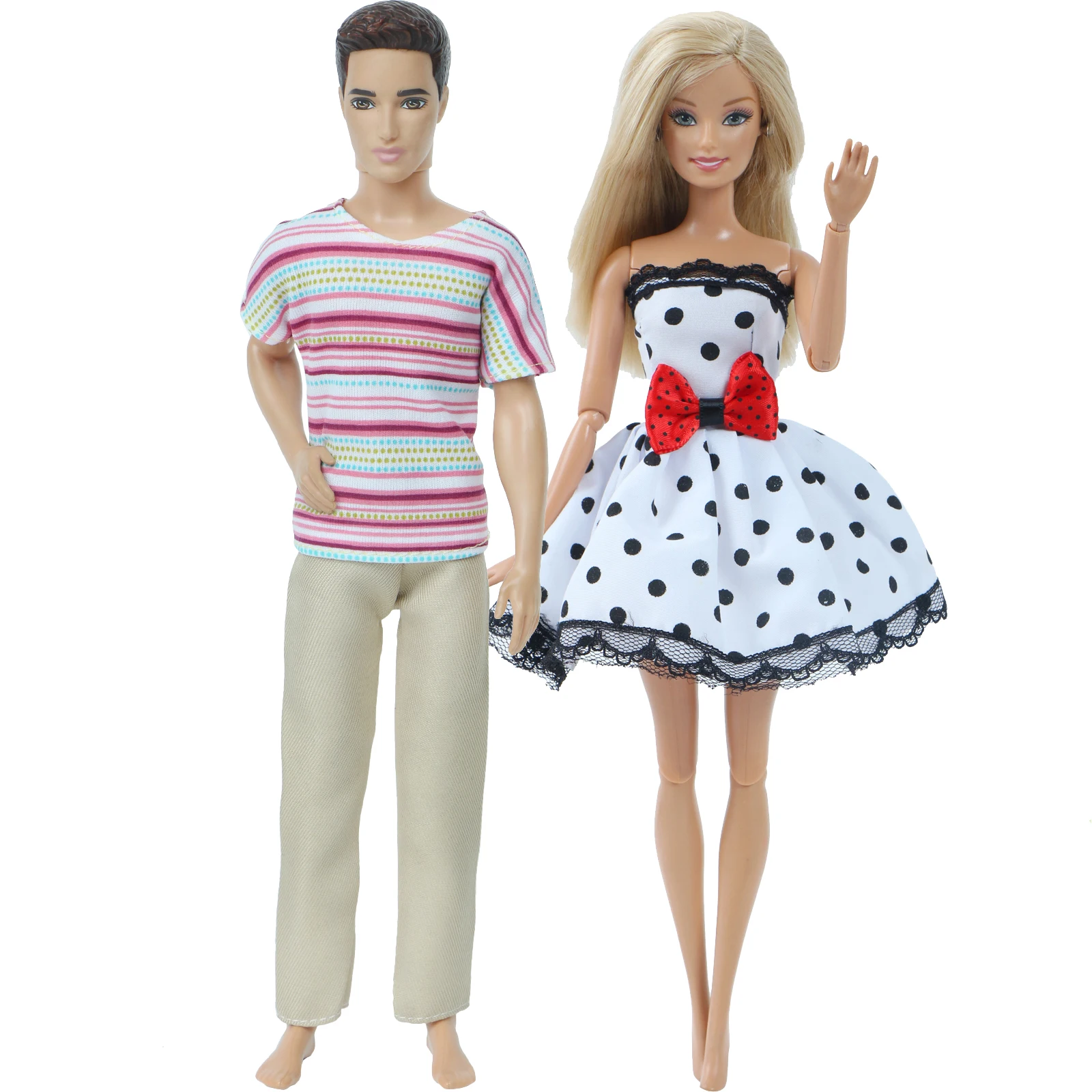 2 Adet Takim Cift Bebek Elbise Barbie Bebek Ken Bebek Erkek Kiz Bebek Gunluk Gundelik Giyim Giysi Aksesuarlari Cocuk Oyuncaklari 12 Dolls Accessories Aliexpress