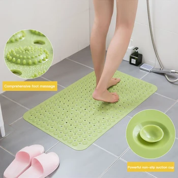 

1Pc Shower Bath Mat Suction Bathroom Mat Anti Slip Bath Shower Mat PVC Massage Particles Foot Pad Bathroom Carpet Bath Mat