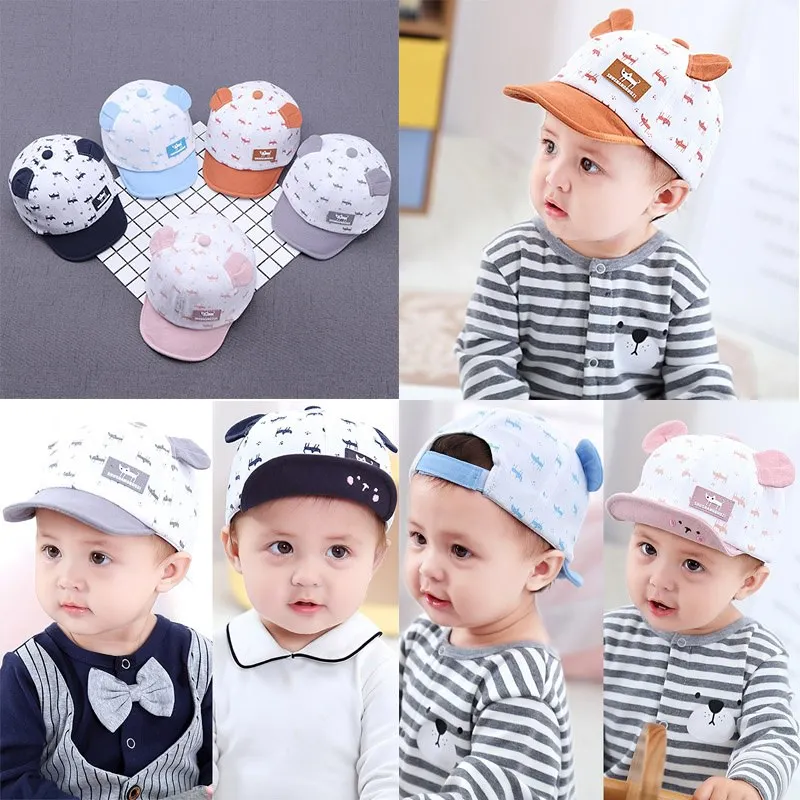 Cotton Baby Newborn Boys Girls Soft Hat Infant Caps Winter Autumn Striped