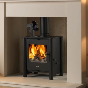 

New 4 Blades Heat Powered Stove Fans Wood Stove Fans Home Fireplace Fan Efficient Heat Distribution Eco Fans for Wood Stoves