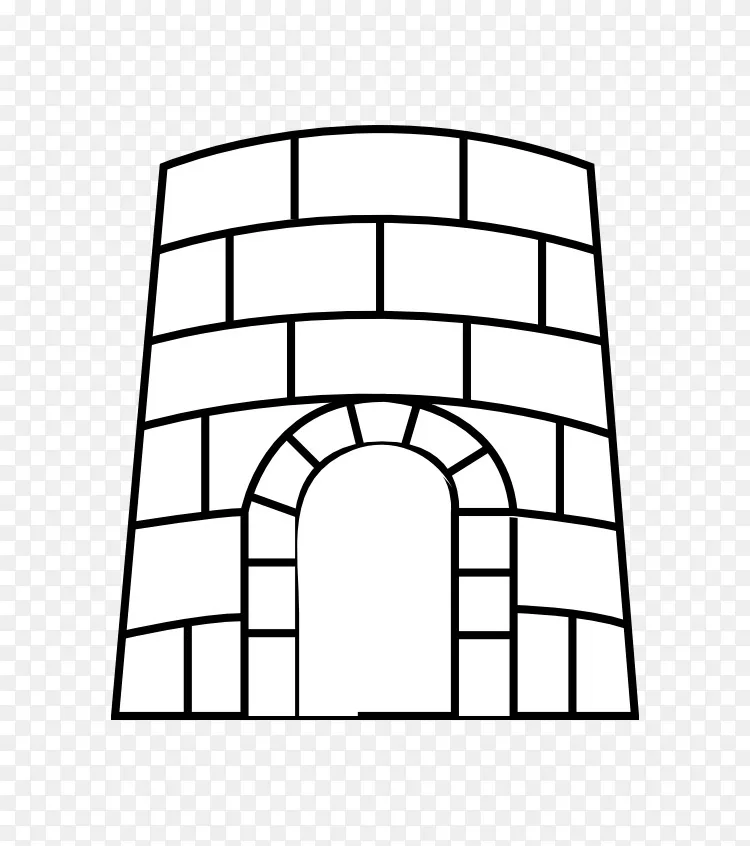 城堡 防御工事 防御 城堡要塞剪贴画-城堡轮廓剪贴画