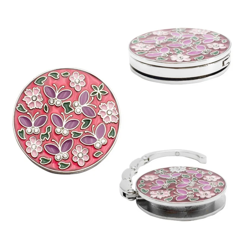  New Portable Handbag Hook Foldable Alloy Bufferfly Bag Hook Desk Hanger Multiple Bag Accessories 45