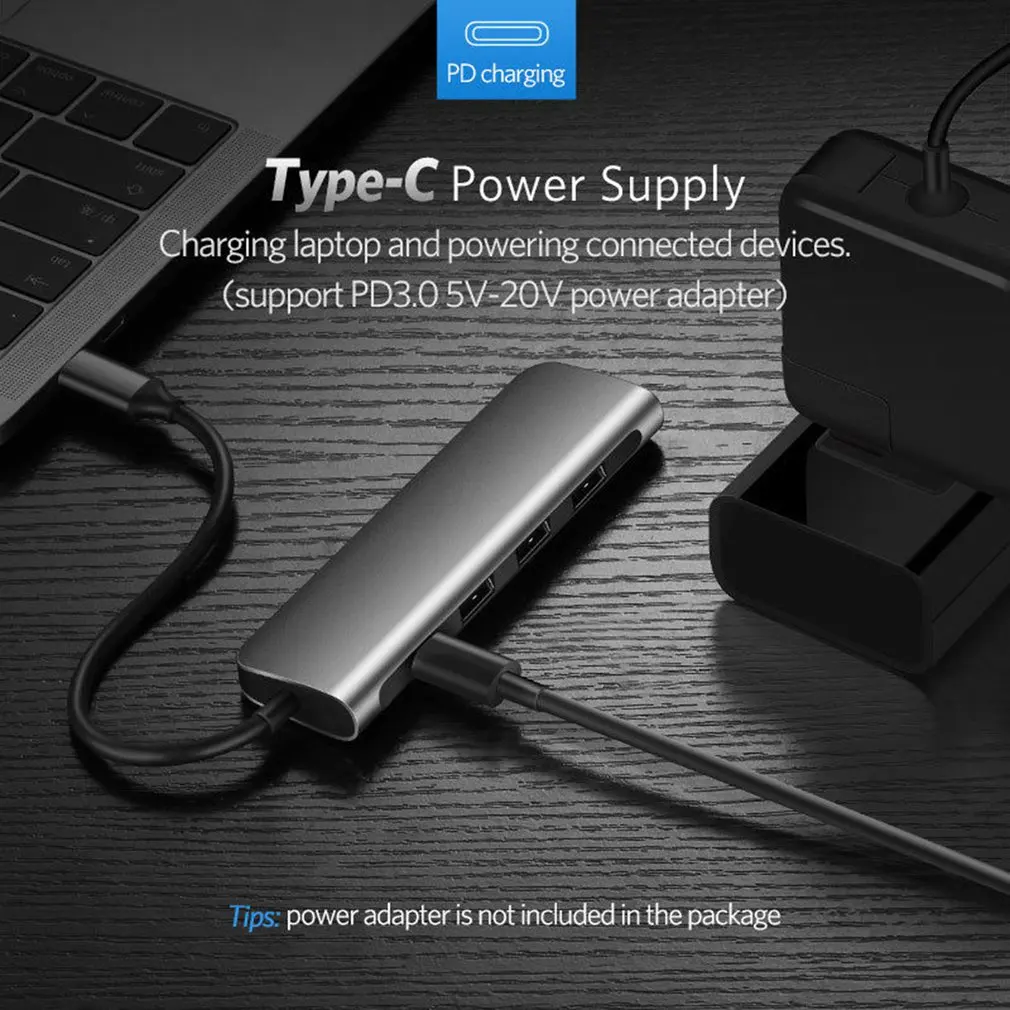 USB C концентратор тип C HDMI VGA адаптер Thunderbolt 3 PD конвертер для Macbook картридер адаптер док-станция