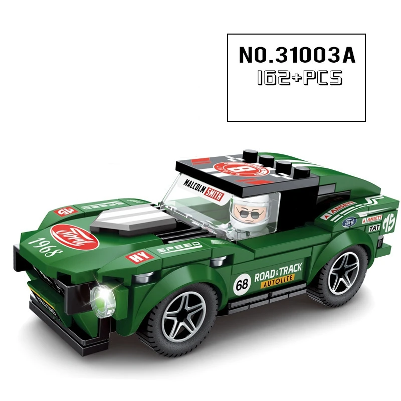 Lepinblocks technic собранный скоростной автомобиль 4 в 1 маленькие частицы обучающая