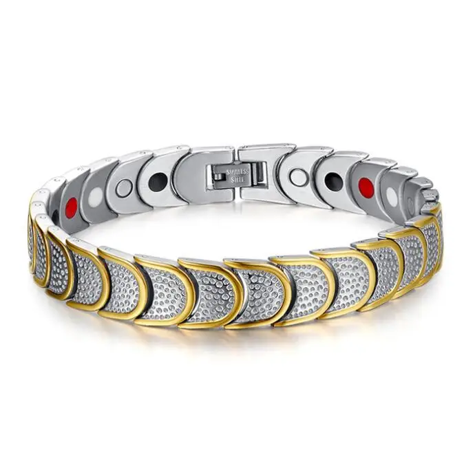 Германий энергии питания ювелирные изделия Корея Популярные нержавеющей стали здоровья магнитный чистый германий браслет для женщин