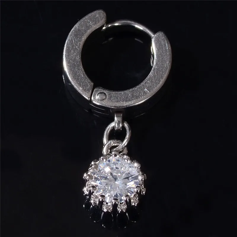 Серьги-кольца PINKSEE Wild из нержавеющей стали, циркониевые серьги-кольца, ювелирные изделия Для Пирсинга Ушей, Череп, корона, хрустальные подвески, индивидуальные серьги
