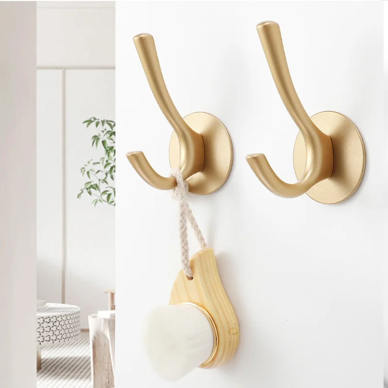 Modern Clothes Hook Single Hook Black Zinc Alloy Perforation-free Doors and Windows Furniture Door Decoration