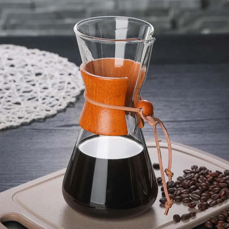 Стеклянные кофейные горшки термостойкая Классическая кофеварка для залейки кофе влагоотделитель из нержавеющей стали фильтр для кофе - Цвет: 550ml No Filter