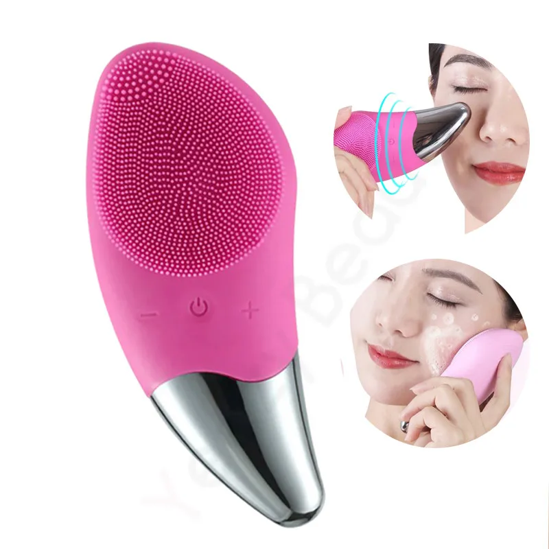 

Electric Facial Cleansing Brush Silicone Face Massager Cleansing Brush Electric Facial Cleanser Massage Tool Face Cleanser Brush