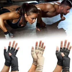 1 Pair Magnetic Therapy Fingerless Gloves Arthritis Gloves Rheumatoid Compression Hand Pain Relief Heal Joints Health Care Tool
