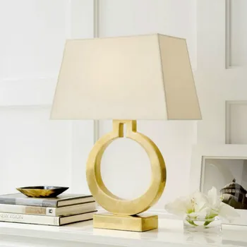 

Simple Modern Luxury Table Lamp Villa Dining Golden Decoration Desk Light Nordic Retro Bedroom Bedside LED Lighting YHJ011702