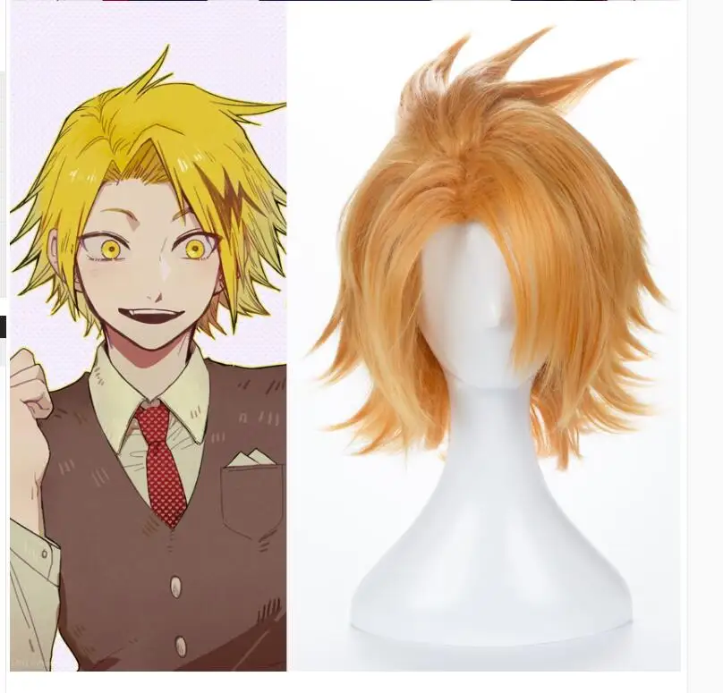 Парики для косплея No Hero Academy Kaminari Denki Boku вечерние парики из синтетических коротких