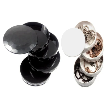 

4-Tier Round Cosmetic Organizer Jewelry Storage Rotating Box Multi-Layer 360°Rotating Showcase