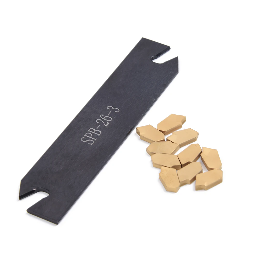 SPB26-3 отрезное лезвие с отрезными пазовыми вставками с золотым покрытием карбида ширина 3 мм сильная ударопрочность