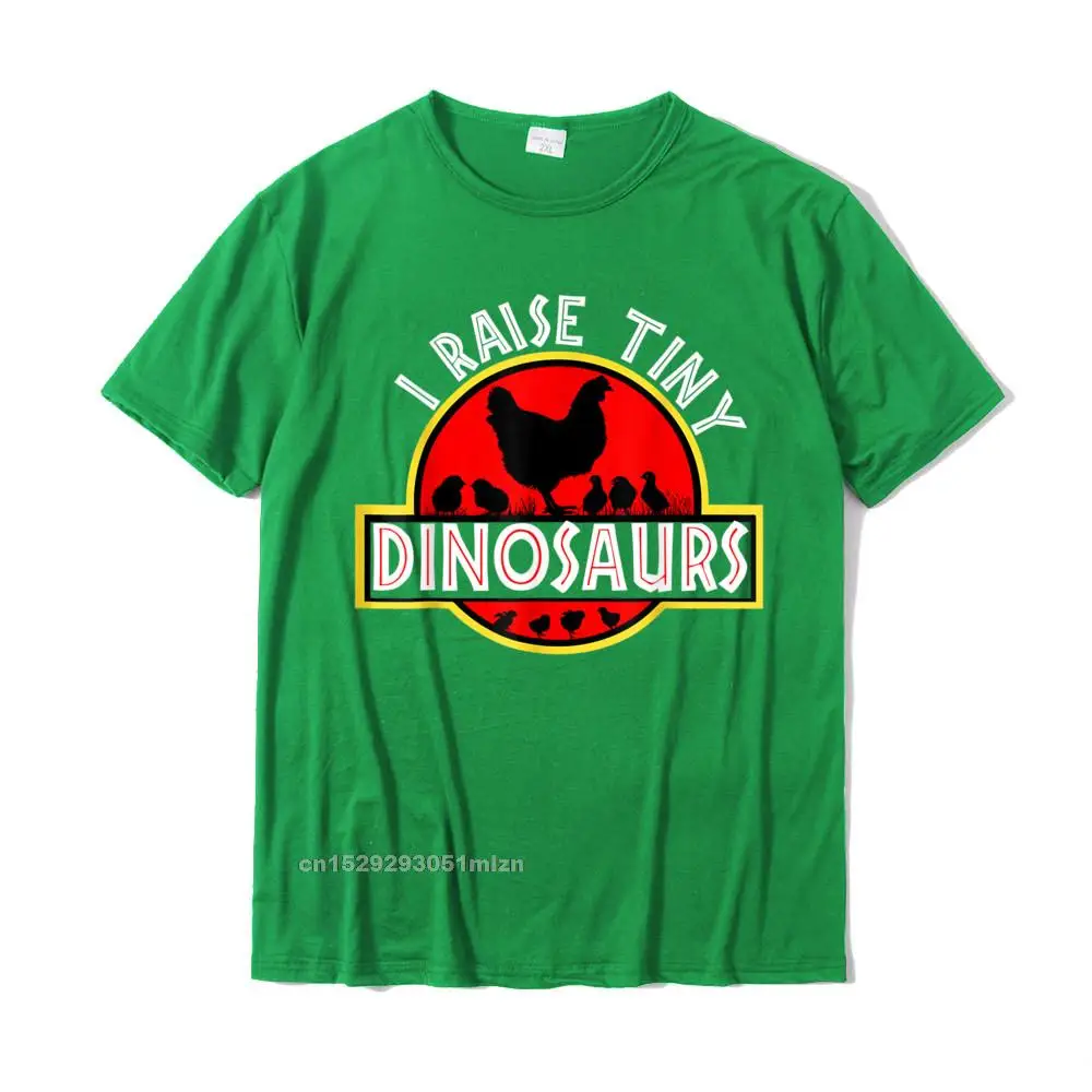 Prevailing Mens Tops Shirt Camisa Summer T-shirts 100% Cotton Short Sleeve Fashionable Top T-shirts Crew Neck Wholesale I Raise Tiny Dinosaurs Shirt Cute Funny Chicken Lover Women T-Shirt__4615 green