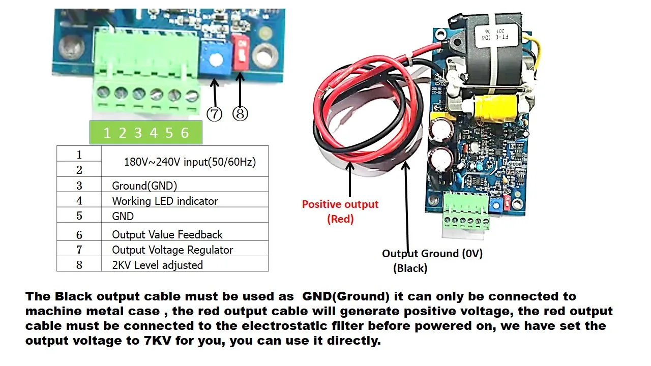 Description Picture 5 of itemCleaner Air Purification High Voltage  circuit board    Constant CV 6KV - 13KV CX-50S     ,  Electro Preci Transformer Kit  ,