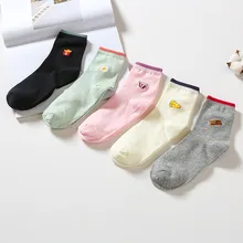 Autumn And Winter Women 3pcs Cotton Socks Women's Tube Socks Korean-style Cotton Snacks-Versatile Deodorizing Socks Stall Socks