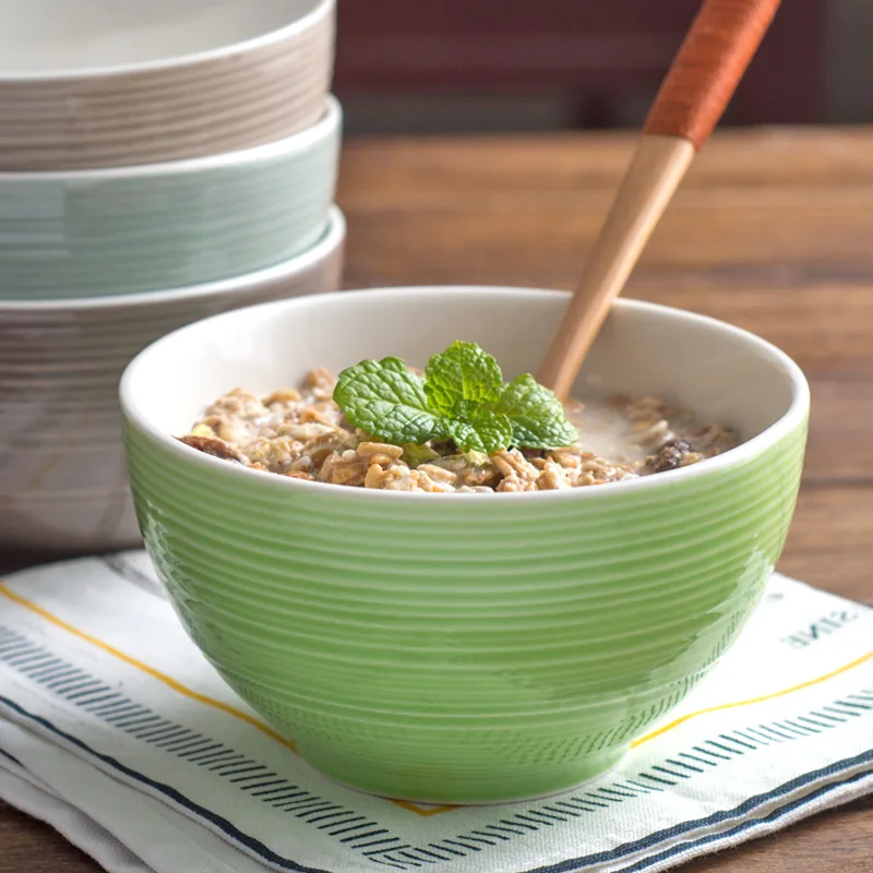 

Ceramic Creative Household Simple Eating Bowl Rice Bowl Japanese Style Cute Breakfast Small Bowl Dessert Bowl Cereal Bowl