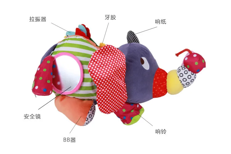 Mamamiya & Amp; Papas, мульти-функциональные слон младенцев одеяло игрушки, плюшевые игрушки, от 0 до 3 лет
