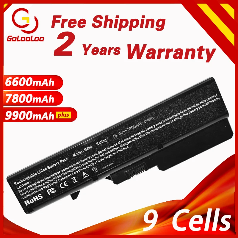 Golooloo 6600mAh Battery For Lenovo IdeaPad G560 V360 V470 V370 B470 G460A/L Z460 Z465 Z560 Z565 Z465A-PTH Z465A-NEI | Компьютеры и