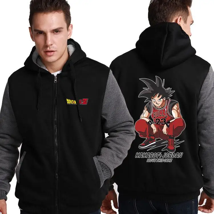 New Arrival Hoodies& Sweatshirts Anime Dragon ball Thick Hoodie Son Goku Sun Wukong Winter Tracksuit Fleece Mens - Цвет: 13