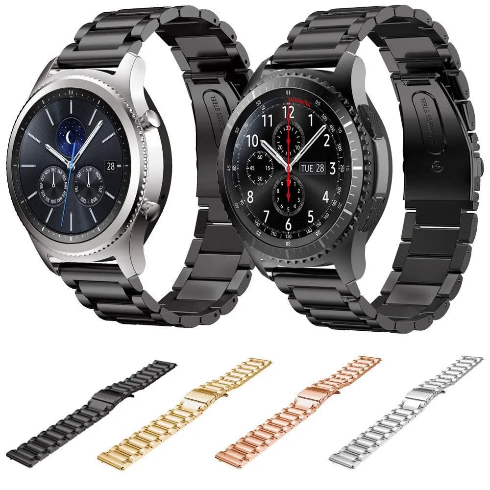 Ремешок для часов SAMSUNG Galaxy Watch 42 мм 46 мм GEAR S3 Active2 классический быстросъемный из нержавеющей стали 18 мм 22 мм 20 мм 24 мм