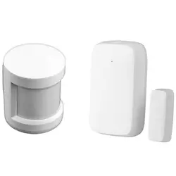 1Pcs Tuya Zigbee Pir Motion Sensor Infrared Detector & 1Pcs Tuya Smart Home Zigbee Gateway Hub Door Sensor