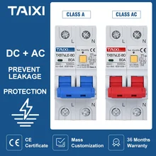 Wyłącznik różnicowo-prądowy klasy A / AC RCBO RCCB MCB 2P 220V 110V 10A 16A 20A 40A 63A zabezpieczenie przed przepięciem