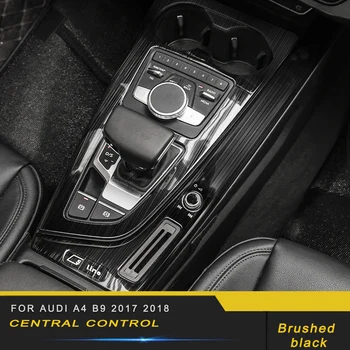 

For Audi A4 A5 S4 S5 B9 2017 2018 Car Center Console Gear Panel Trim Cover Frame Sticker Chrome Interior Accessories