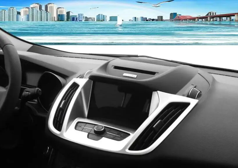 ABS Матовая Внутренняя Панель навигации рамка Крышка отделка 1 шт. для Ford Kuga Escape