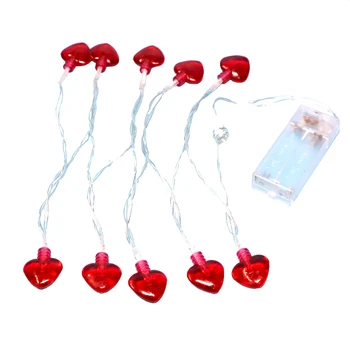 

Valentine Heart Shaped String Light Set with 10 Hearts, Classroom & Party Decor, Valentine's Day Party Supplies