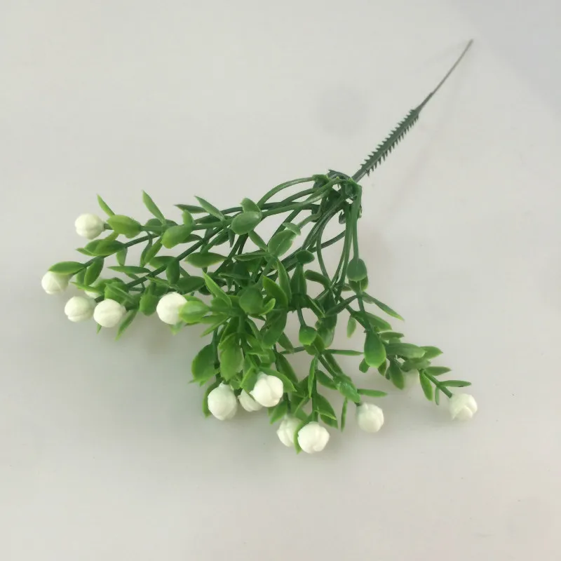 White 2pcSimulation Milan шаблон один FakeFlower домашний офис Досуг украшения съемки реквизит ремесла Цветочная композиция - Цвет: White