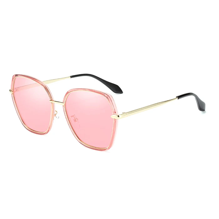 Gold Pink SAYLAYO, высокое качество, новая мода, негабаритных размеров, квадратные солнцезащитные очки для женщин, Ретро стиль, солнцезащитные очки, Женская Большая оправа, винтажные очки, UV400 - Цвет линз: Gold Pink