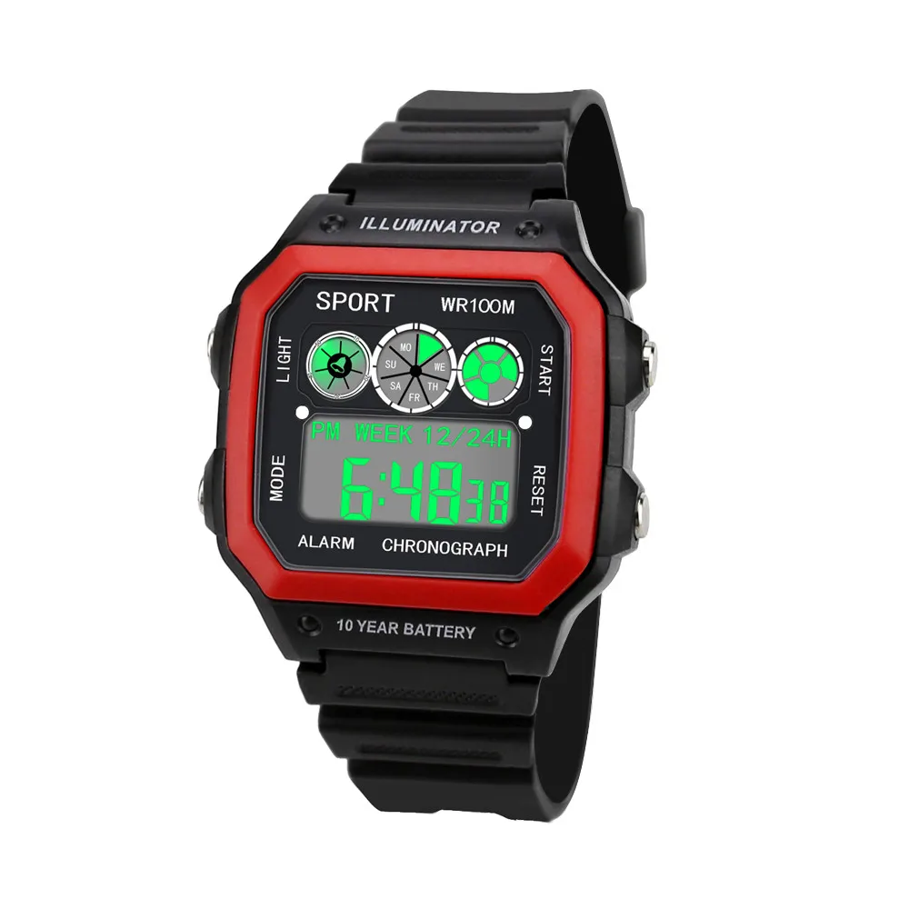 Мужские наручные часы, роскошные аналоговые цифровые военные спортивные часы, светодиодный, водонепроницаемые, zegarek elektroniczny montre homme