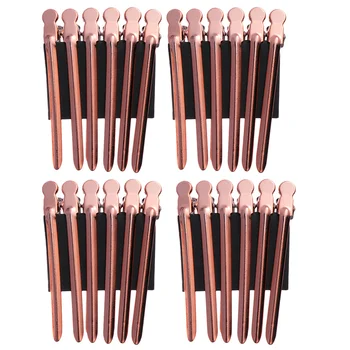 

24pcs Stainless Steel Duck Clips Sturdy Styling Accessories Hairdressing Gadget for Barber