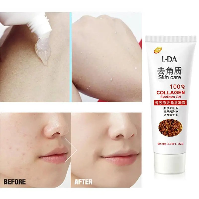 

120g Collagen Facial Exfoliator Cleansing Natural Organic Face Peeling Exfoliating Gel Moisturizes Face Exfoliante Facial Cream