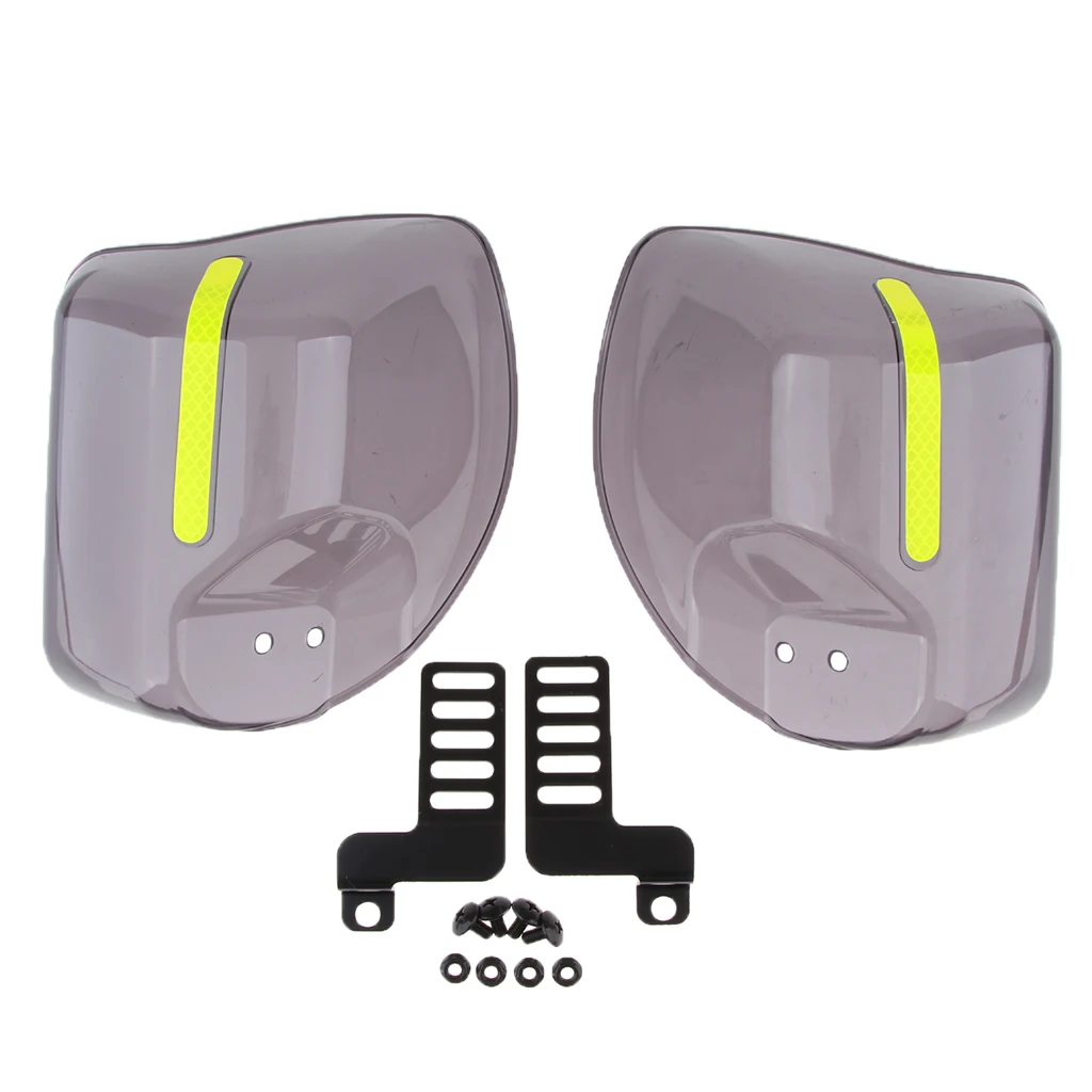 Universal Smoke Motorcycle Handguard Hand Guards Wind Cold Protector Windshield Windscreen Deflectors (Pack 2)