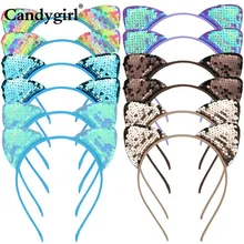 Candygirl повязки на голову с блестками для девочек, вечерние повязки на голову, подарок, аксессуары для волос, милые кошачьи ушки, повязка на голову, ювелирное изделие Candygirl повязки на голову с блестками для девочек, вечерние повязки на голову, подарок, аксессуары для волос, милые кошачьи ушки, повязка на голову, ювелирное изделие