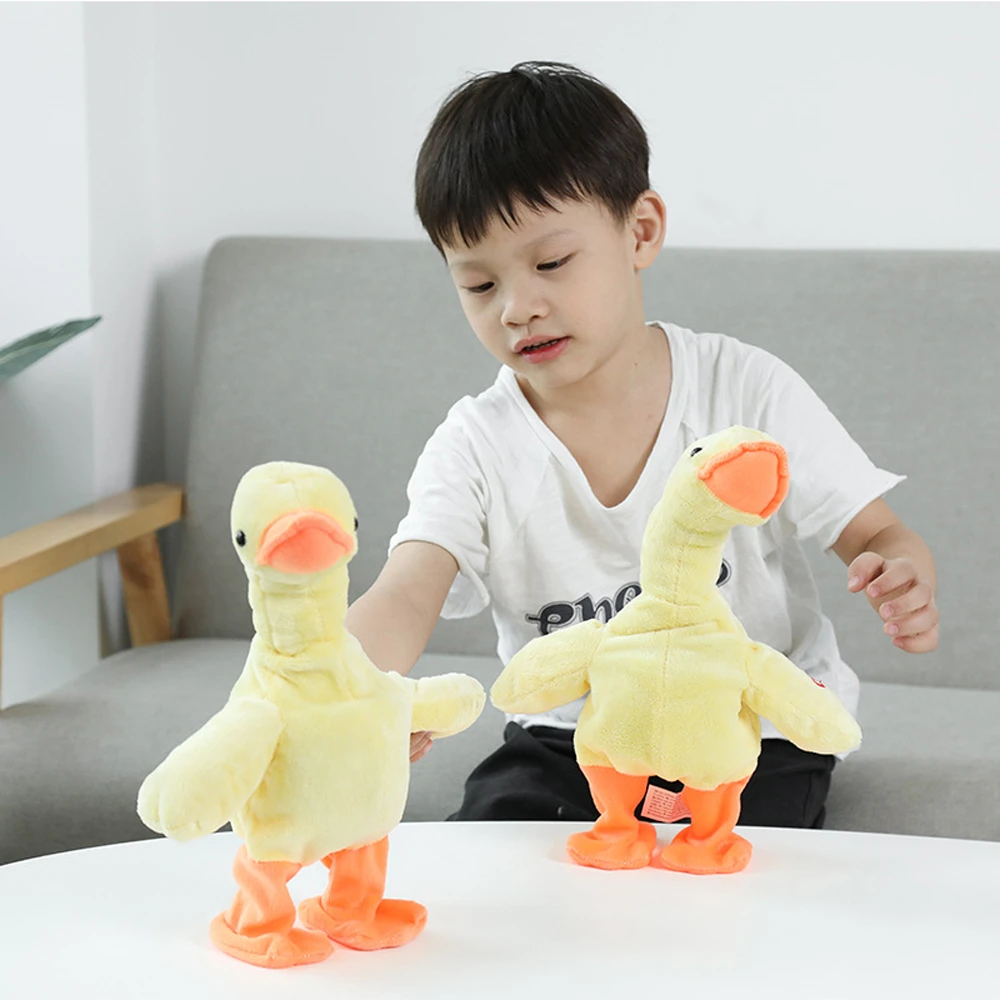 Canard En Peluche Electrique Amusant Pour Enfant Jouet Interactif Pour Bebe Qui Chante Et Danse Ideal Comme Cadeau D Anniversaire Aliexpress