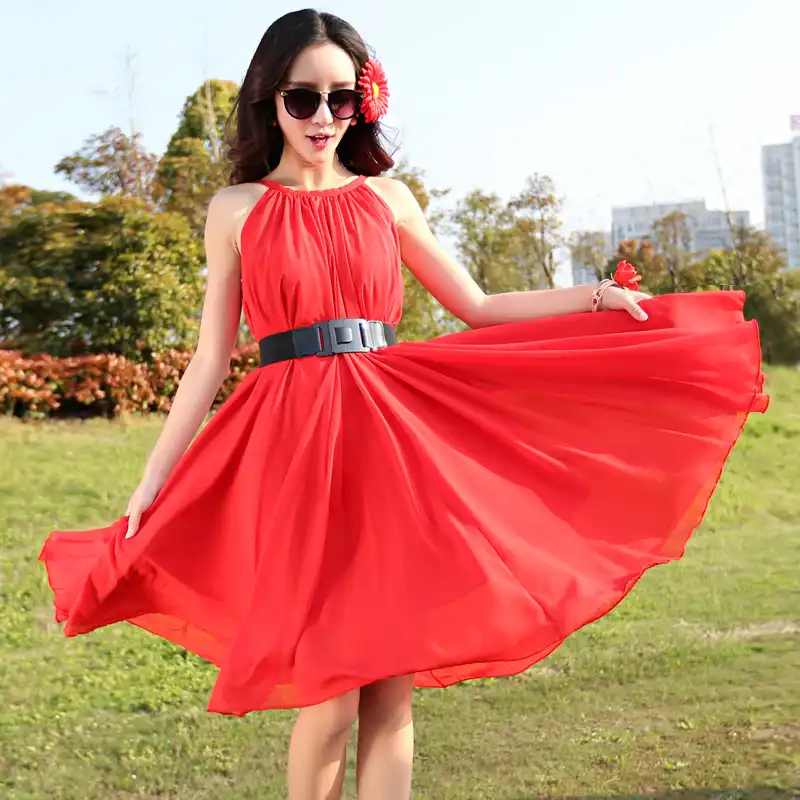 red swing dress plus size