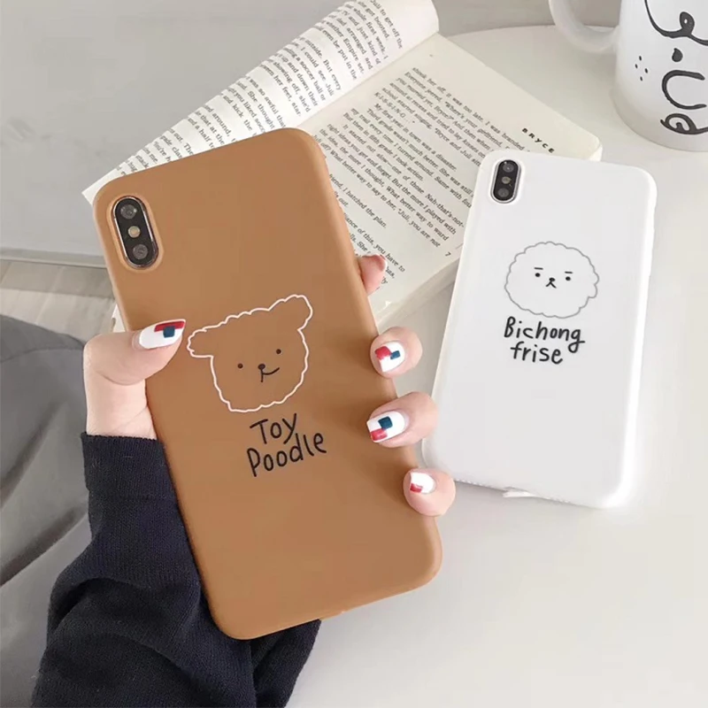 

Cartoon bear silicone soft phone case for iphone 8plus 7plus 8 7 funny bear matte thick cellphone coque 6 for iphone x xs max xr