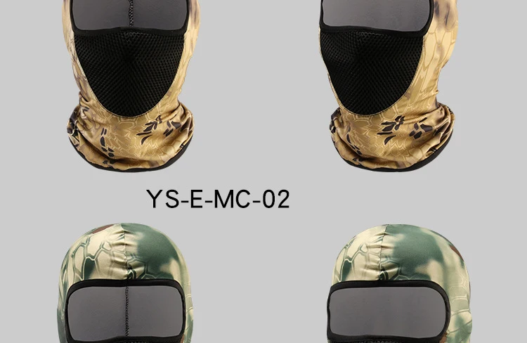 Sports Balaclava Lycra Cap Army Men Head Cover Pythons Stripes Breath Sunproof Masks Camouflage Tactics Riding Women Bandana