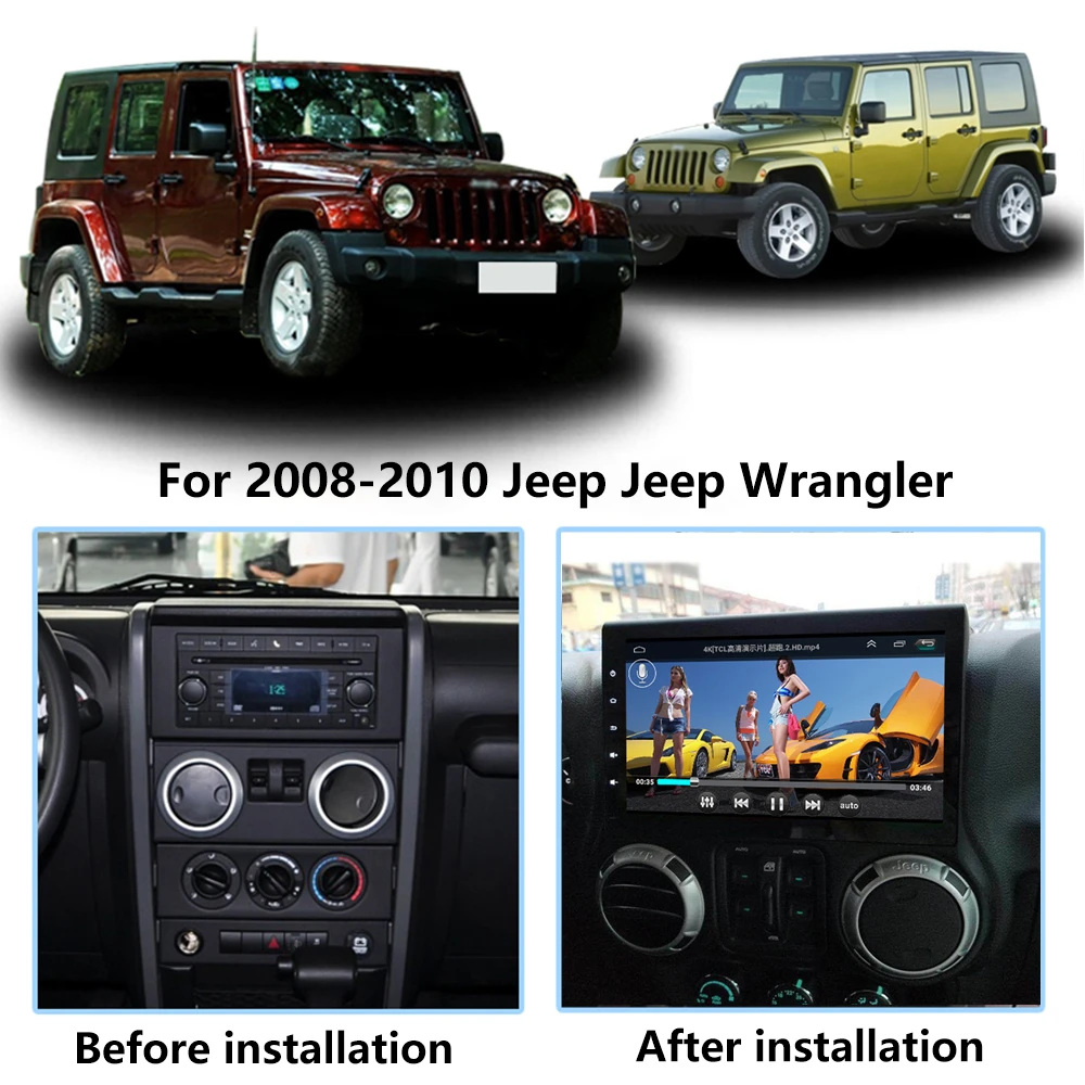 8core Car Radio Multimedia Gps Video Player Navigation For 2007-2016 Jeep  Wrangler Commander Dodge Ram Android 11 Stereo 4g Wifi - Car Multimedia  Player - AliExpress